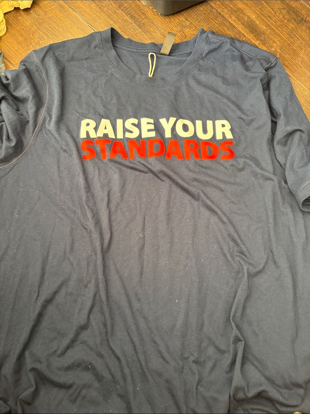 adidas Navy Short-Sleeve "RAISE YOUR STANDARDS" Graphic Tee